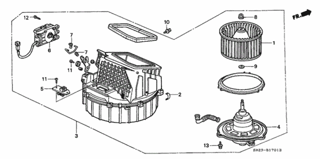 Heater Blower for 1991 Honda CRX #0