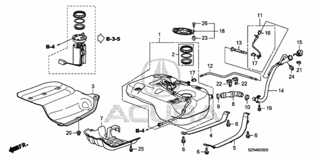 Fuel Tank (1) for 2011 Acura ZDX #0