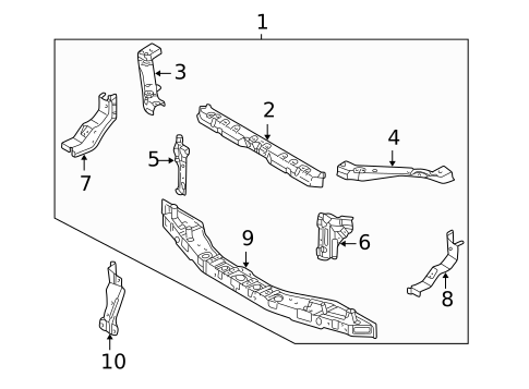 Radiator Support for 2005 Kia Sorento #0