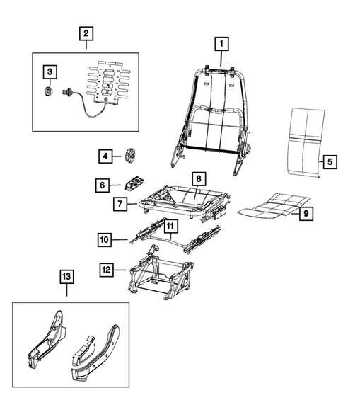 Front Seats - Adjusters, Recliners, Shields and Risers for 2017 Ram ProMaster 3500 #2