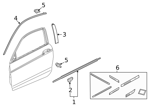 Exterior Trim - Door for 2014 Honda Accord #0