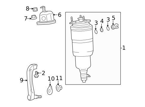 Shocks & Struts for 2011 Lexus LS460 #0