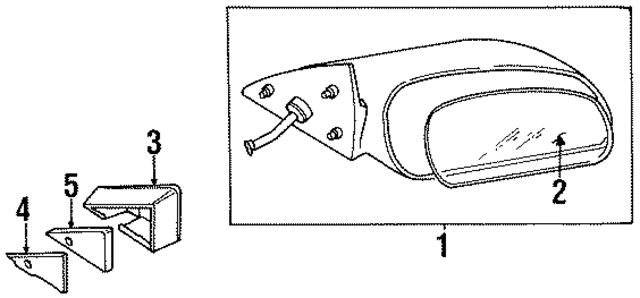 MR155923 - Body: Door Mirror Gasket for Mopar Image