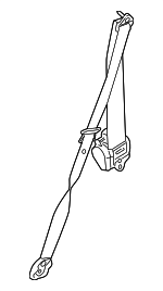 992857706MN13 - Electrical: Belt &amp; Retractor for Porsche Image