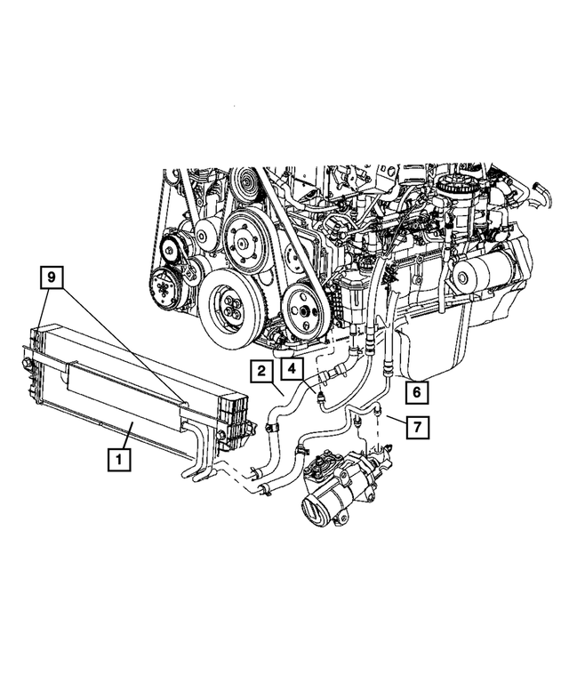 52122339AC - Steering: Power Steering Pressure Hose for Mopar Image