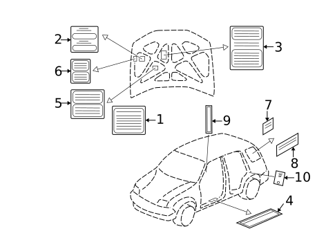 Labels for 1997 Honda CR-V #0