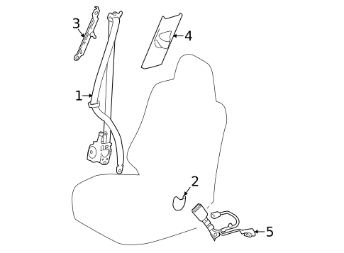Front Seat Belts for 2025 Lexus NX350h #1