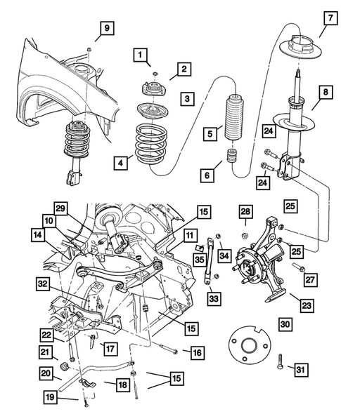 Front Suspension for 2001 Dodge Neon #0