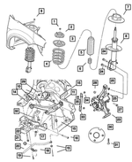 4656670AA - : Front Sway Bar, Export for Mopar Image