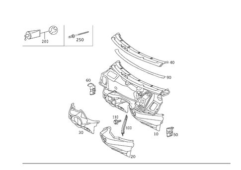 Fire Wall and Connection Parts for 2002 Mercedes-Benz CL500 #0
