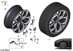 36118747307 - : Disc Wheel Light Alloy Midnight Gray for BMW Image