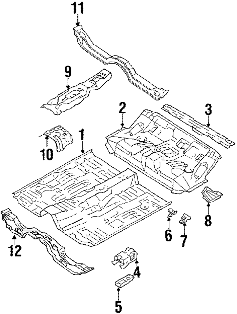 Floor Pan for 1988 Toyota Corolla #0