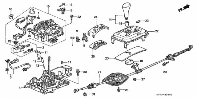 Select Lever for 2000 Honda Prelude #0