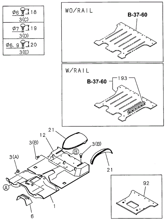Front Mat (1) for 1997 Acura SLX #0