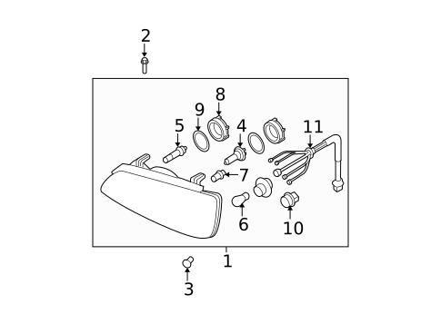 Headlamp Components for 2006 Hyundai Elantra #0