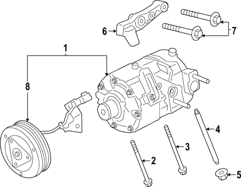 Condenser, Compressor & Lines for 2023 Ford Maverick #1