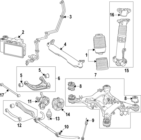 Rear Suspension for 2022 Mercedes-Benz GLS 63 AMG&reg; #0