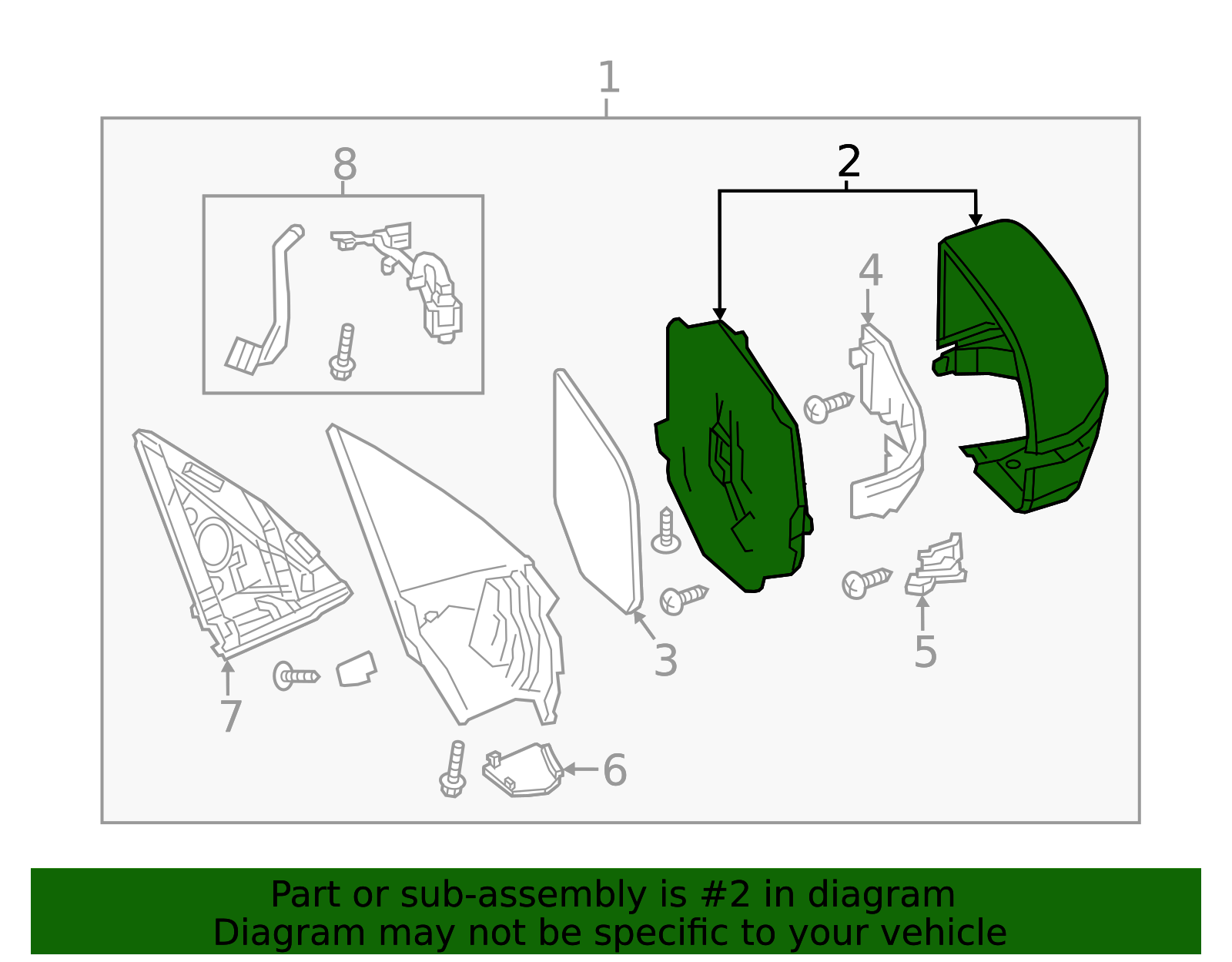76205-TZ6-Y01ZD - 2014-2015 Acura MDX - Housing Set, R *NH700M