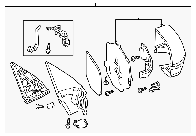 2014-2016 Acura MDX Mirror Assembly 76250-TZ6-A01ZF | OEM Parts Online