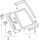 73500SH50000 - Body: Quarter Glass for Honda: Civic Image