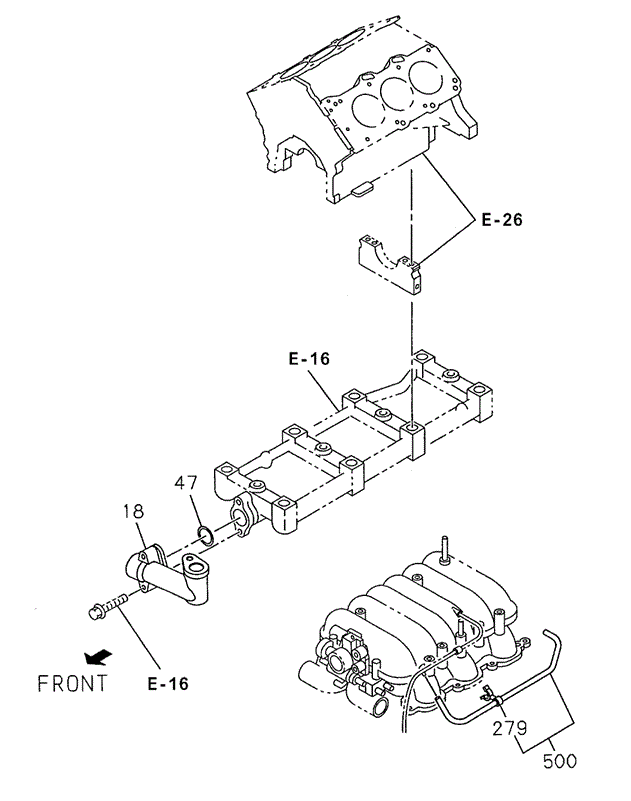 Engine Oil Piping for 1998 Acura SLX #0