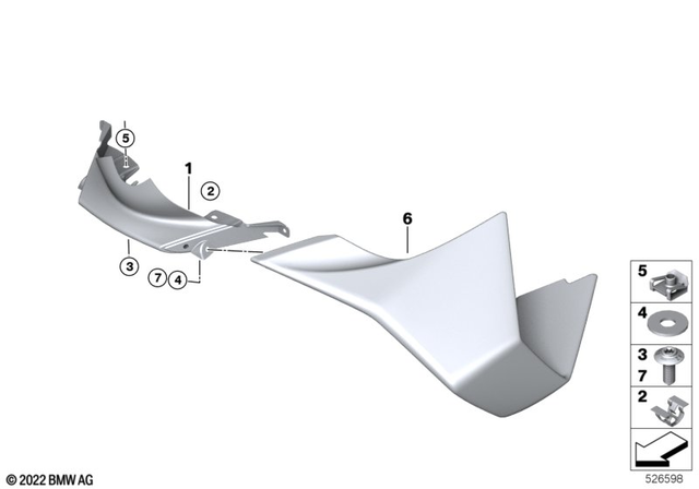 46637915213 - Frame and Mounting Parts: Winglet Center -  for BMW-Motorrad Image image