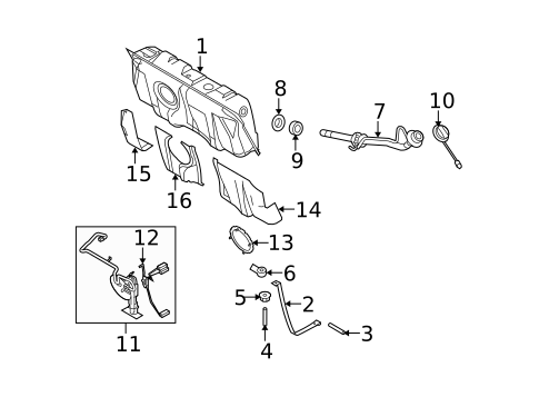 Hardware, Fasteners & Fittings for 2011 Ford Crown Victoria #0