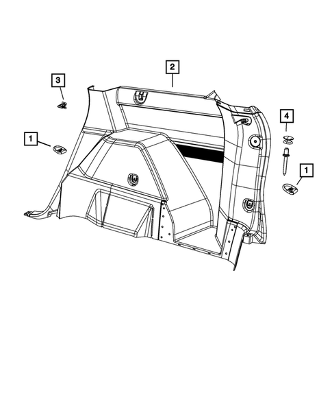 Panels-Moldings-Scuff Plates, Pillar, Cowl, 1/4 Panel Trim and Cargo Covers for 2009 Dodge Journey #1