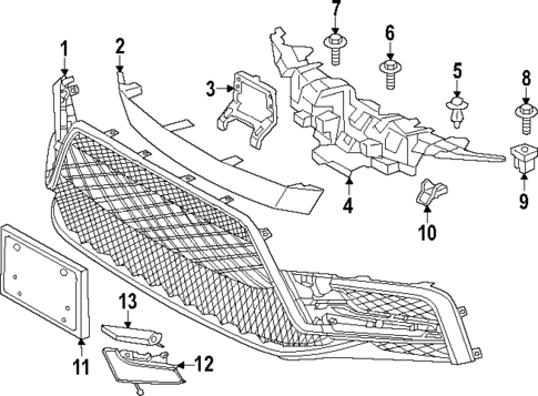 Grille & Components for 2025 Toyota Corolla #0