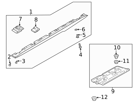Exterior Trim - Pillars for 2024 Hyundai Elantra N #0