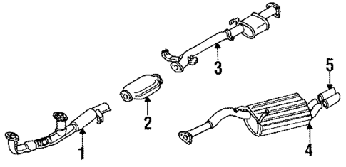 Exhaust Components for 1992 Mitsubishi 3000GT #1