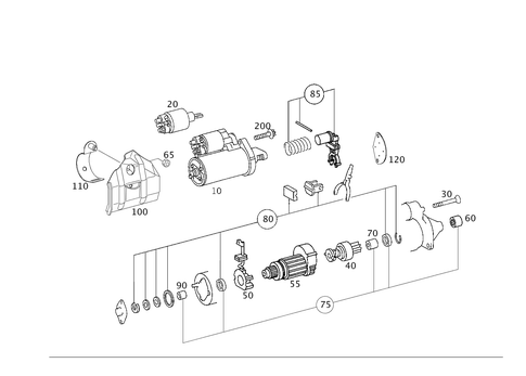 Starter for 2006 Mercedes-Benz C55 AMG #0