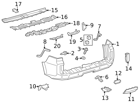 Bumper & Components - Rear for 2012 Lexus GX460 #0