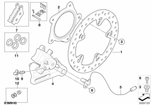 Rear Wheel Brake for 2017 BMW-Motorrad F 800 GS Adventure #0