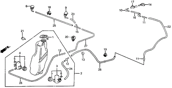 Windshield Washer for 1984 Honda Wagovan #0