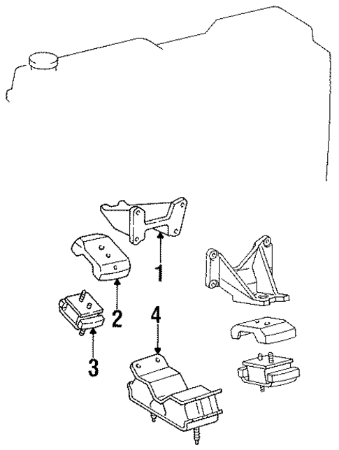 Engine & Trans Mounting for 1996 Lexus LX450 #0