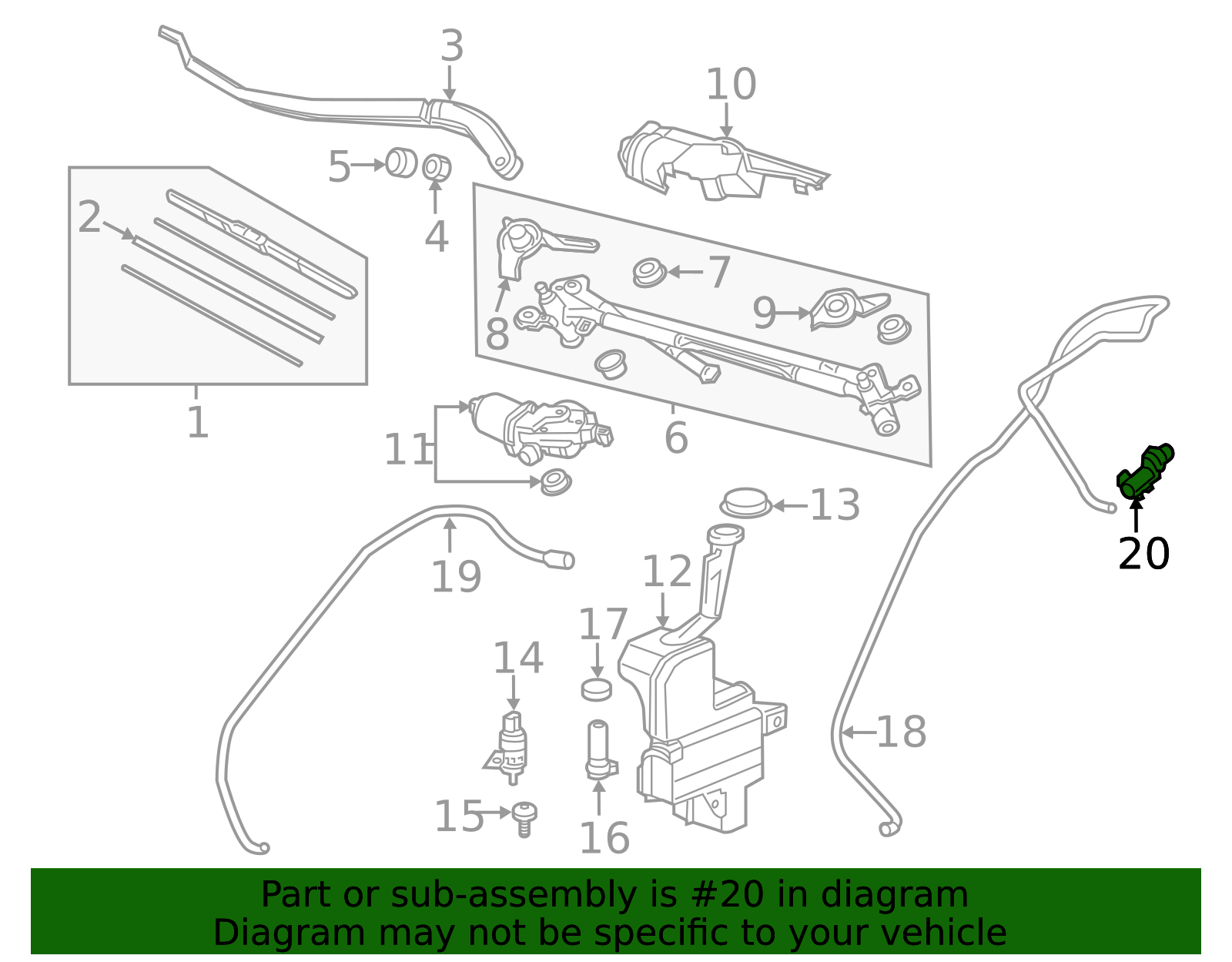2014-2016 Acura MDX Washer Nozzle 76810-TZ5-A01 | OEM Parts Online