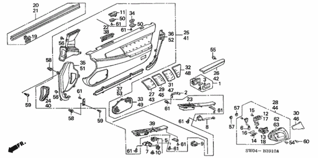 Front Door Lining for 2001 Acura NSX #0