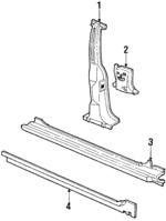 E4DZ5424300A - Body: Center Pillar for Ford: LTD | Mercury: Marquis Image