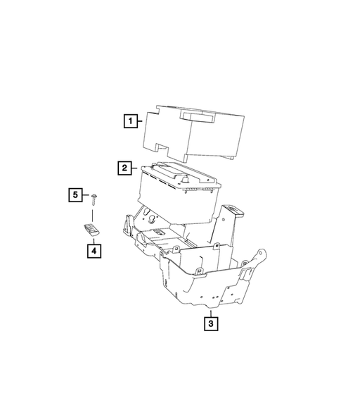 Battery, Battery Tray and Cables for 2016 Ram 2500 #0