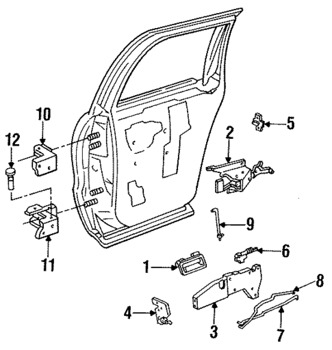 Rear Door for 1993 Cadillac Fleetwood #0