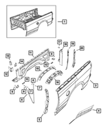 68054863AC - Body Sheet Metal Except Doors: Pickup Box for Mopar Image