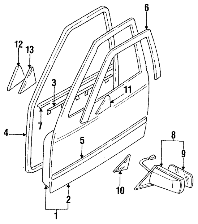 8082103E00 - Body: Belt Weather-Strip for Nissan: Maxima Image