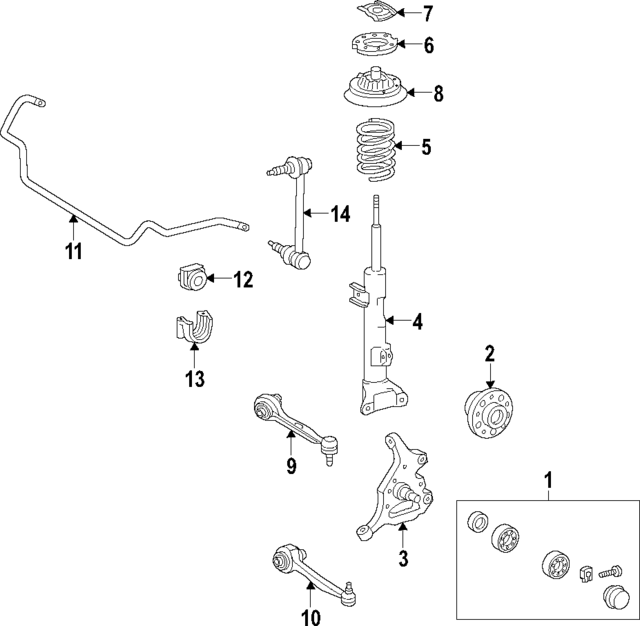 2033234365 - Suspension: Stabilizer Bar for Mercedes-Benz Image