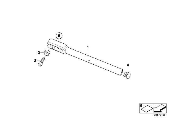 31427699582 - : Right Handle-Bar for BMW-Motorrad Image