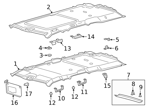 Interior Trim - Roof for 2019 Ford Expedition #0