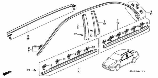 Molding for 2001 Honda Accord #0
