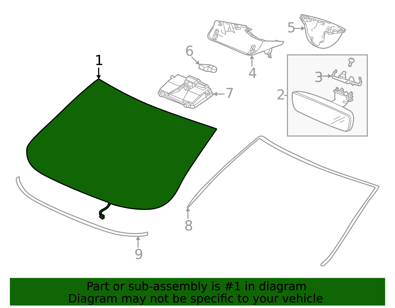 ロコページ 2021-2023 Acura TLX Windshield 73111-TGV-C01 | OEM Parts Online
