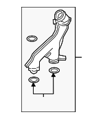 AJ813865 - Cooling System: Outlet Pipe for Jaguar Image