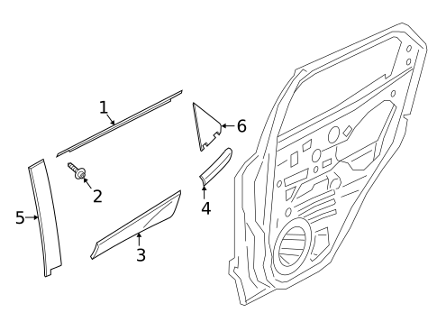Exterior Trim - Rear Door for 2021 Ford EcoSport #0